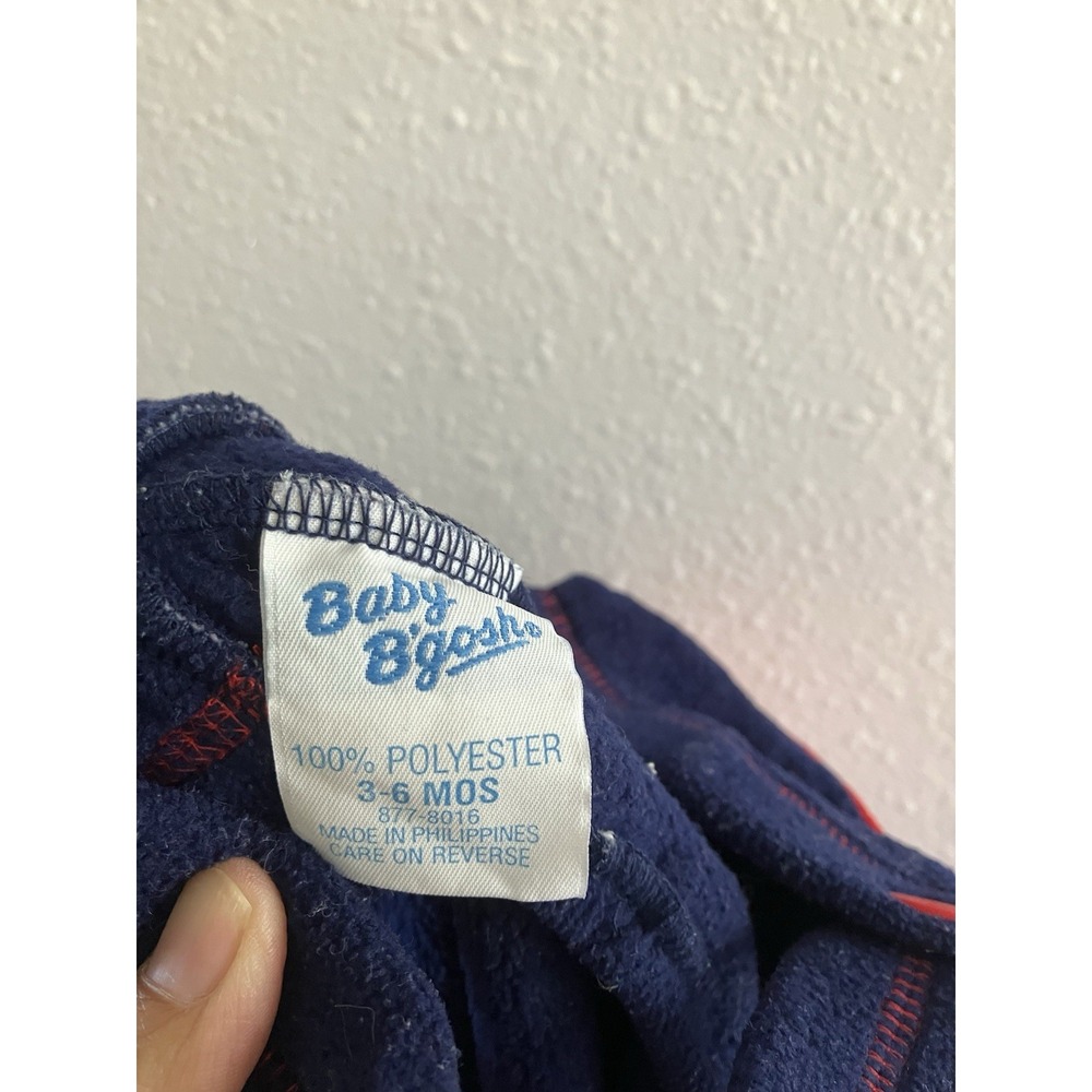 VTG Osh Kosh Winter Snowman Fleece Baby B' Gosh Boys Toddler Size 3-6 Months - Picture 4 of 5